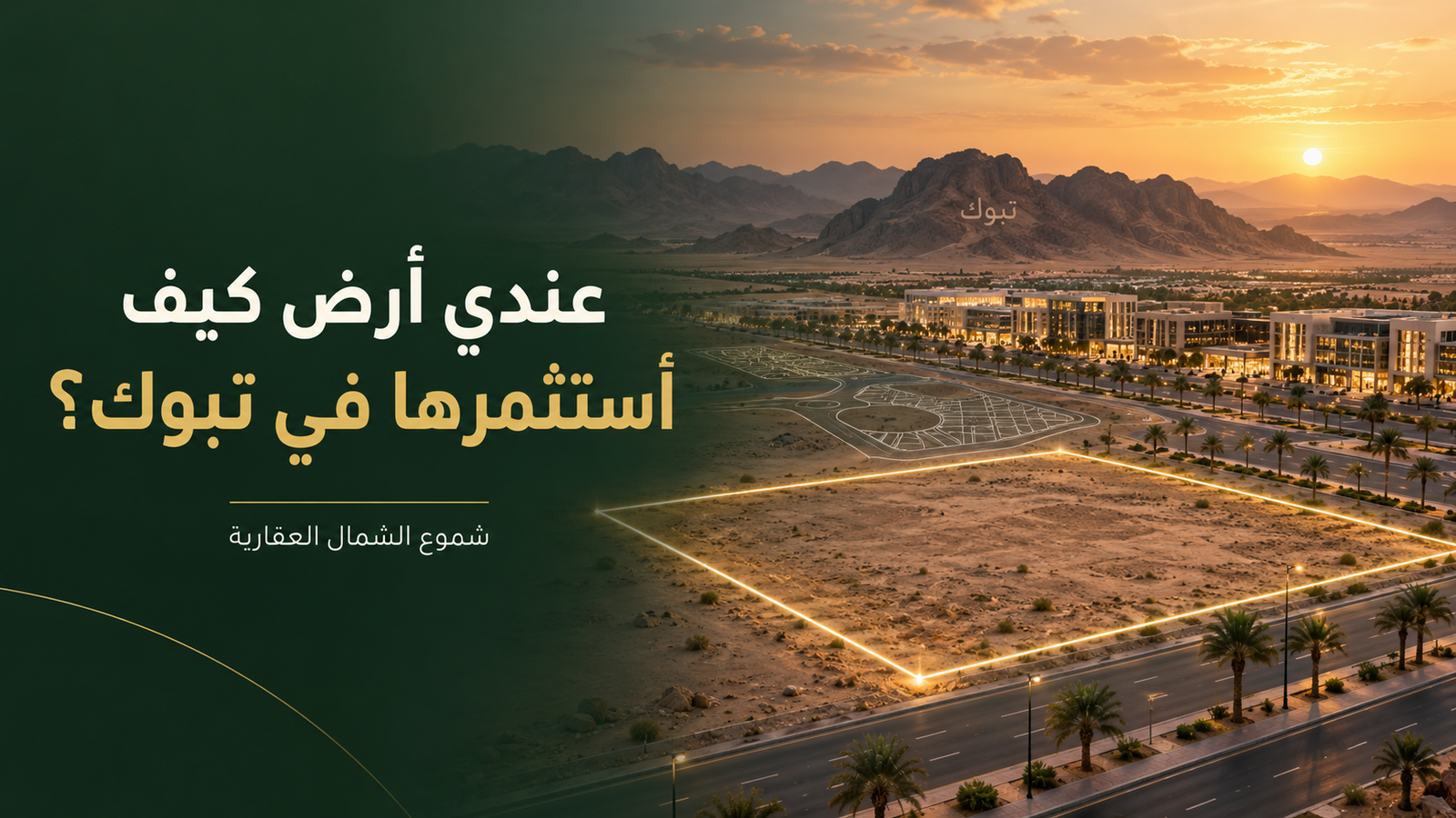 عندي أرض كيف أستثمرها في تبوك