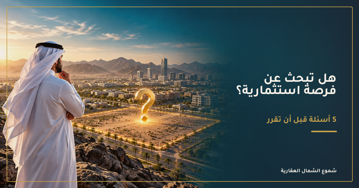 هل تبحث عن فرصة استثمارية؟ 5 أسئلة قبل أن تقرر