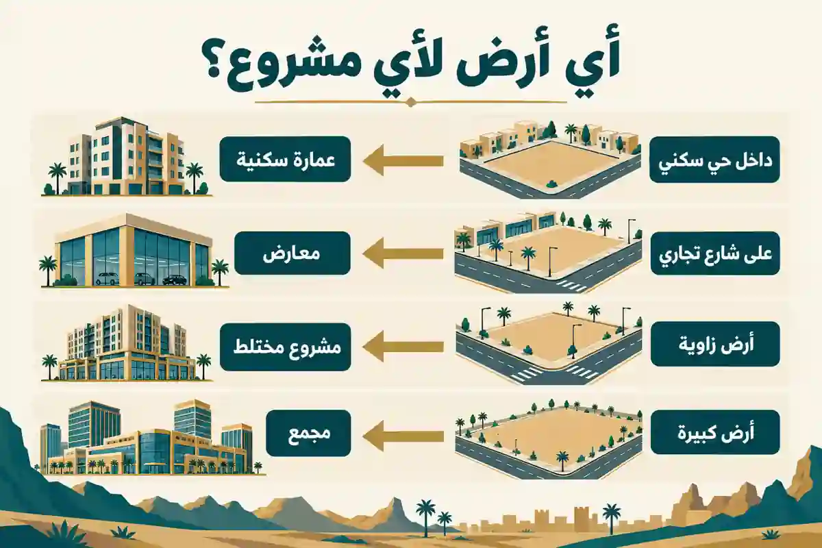 أي مشروع يناسب أرضك في تبوك؟